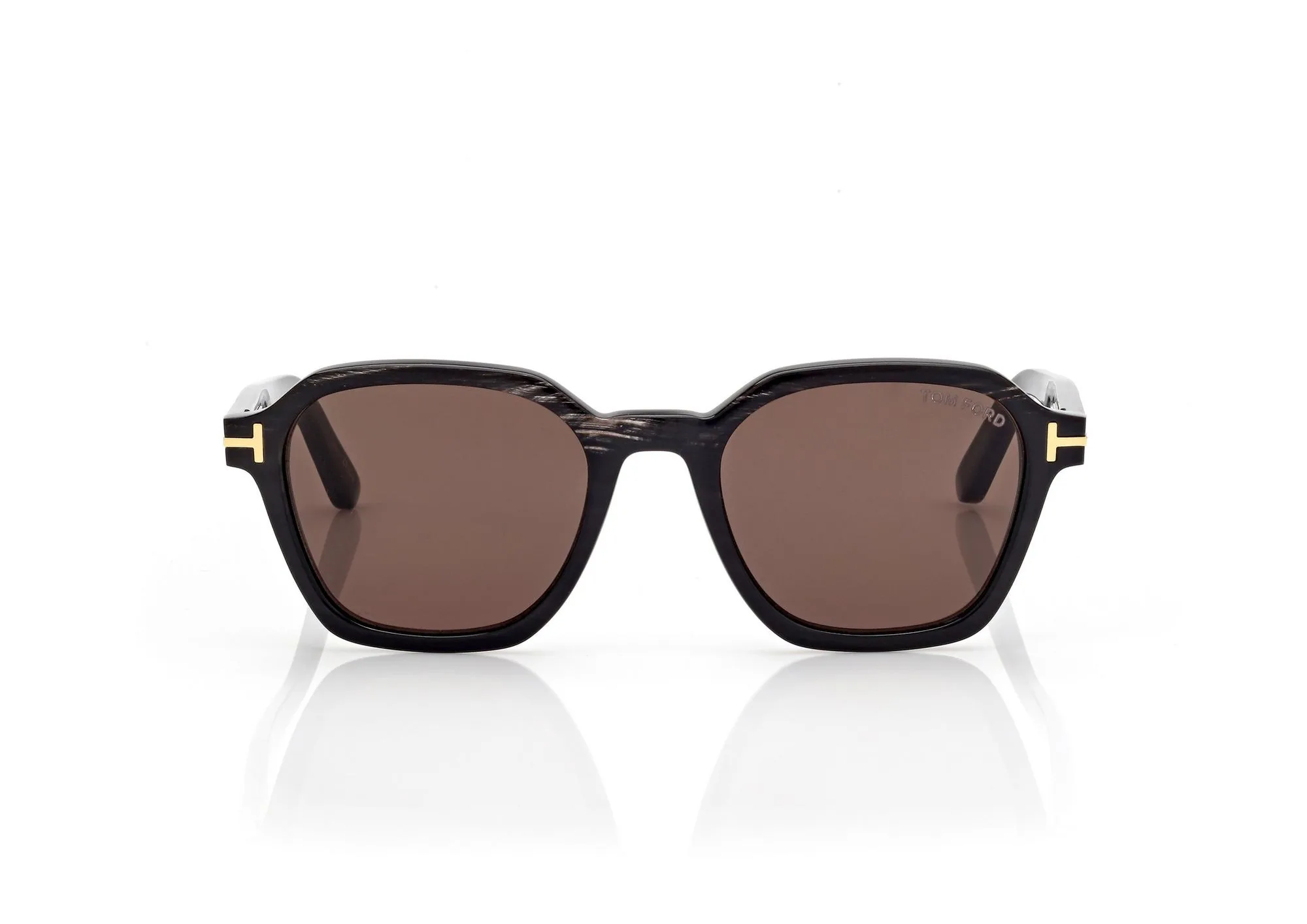Tom Ford Geometric Horn Sunglasses FT1297P Black Horn
