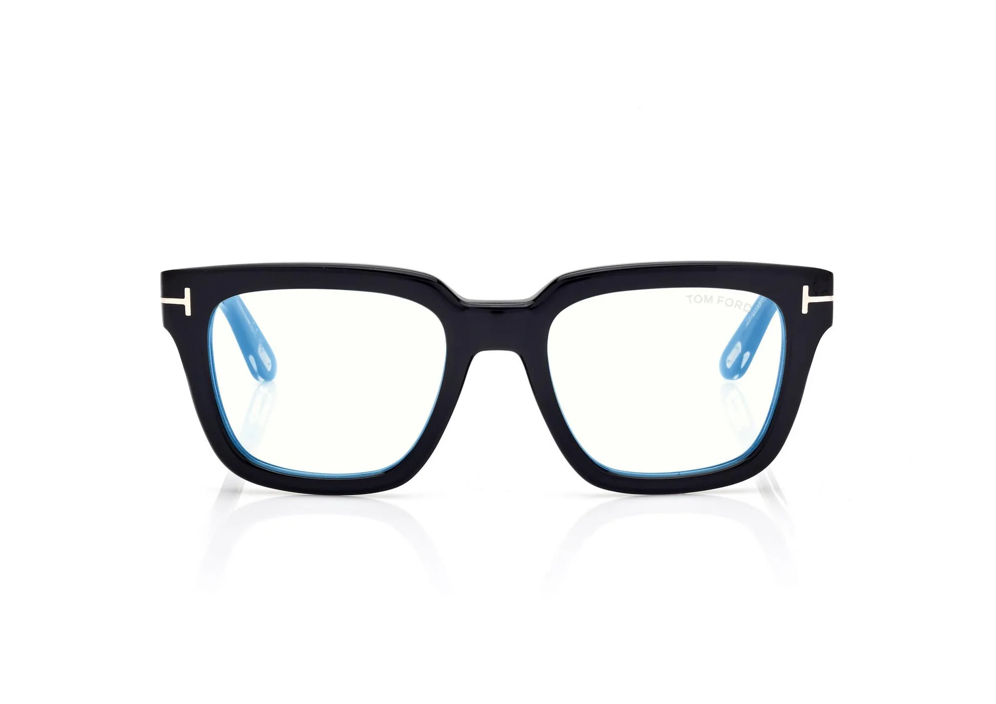 Tom Ford Icon Blue Block Square Opticals FT6027B Black