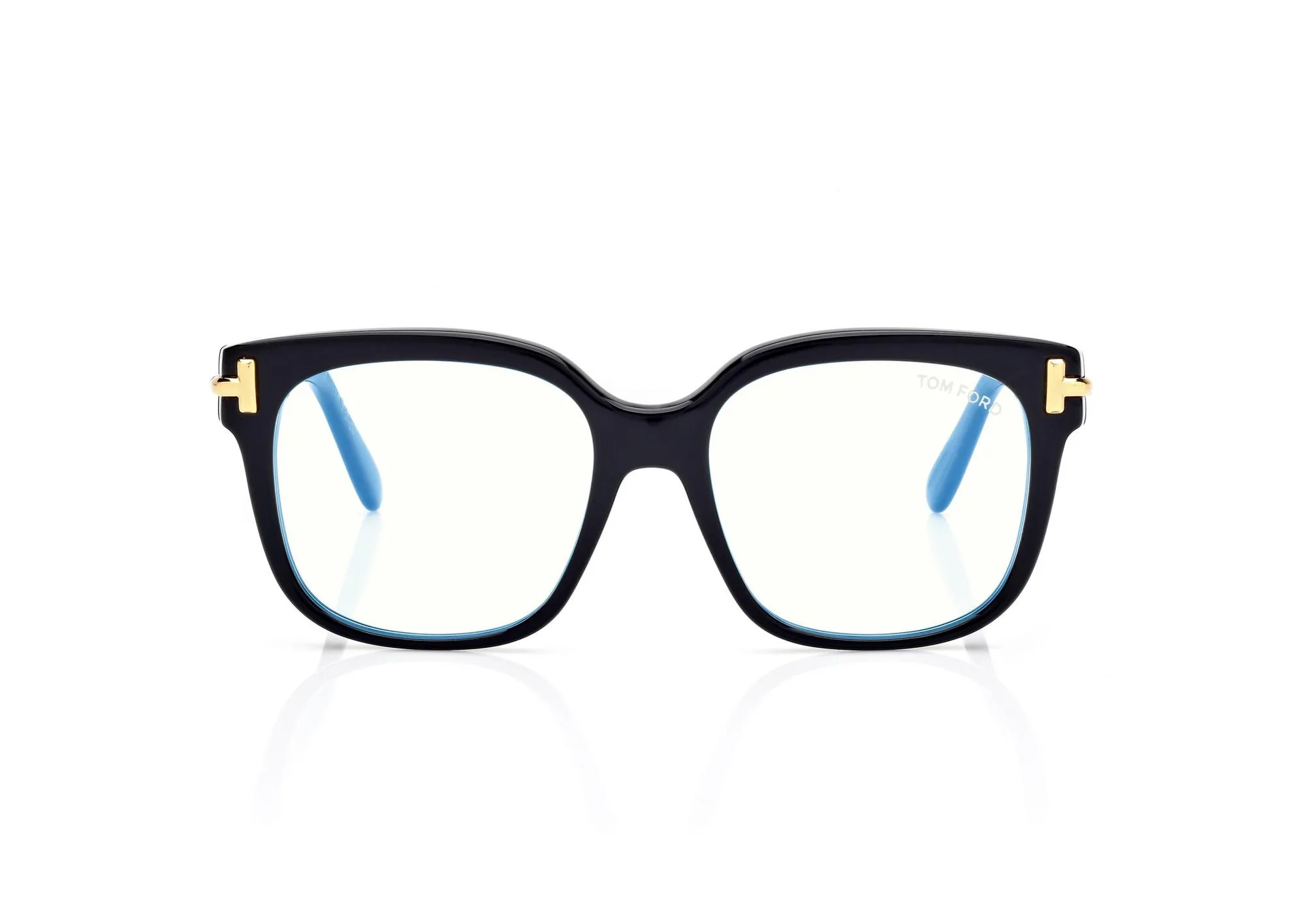 Tom Ford Icon Blue Block Square Opticals FT6030B Black