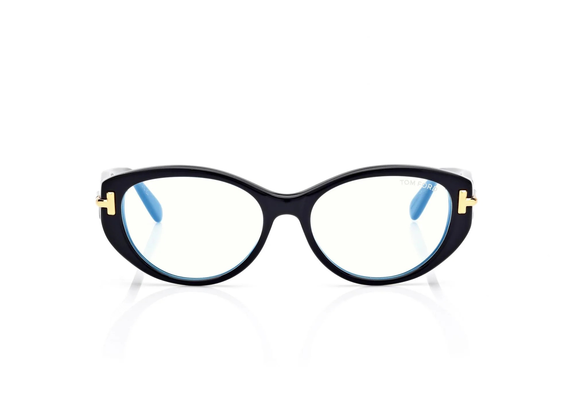 Tom Ford Icon Blue Block Oval Opticals FT6031B Black