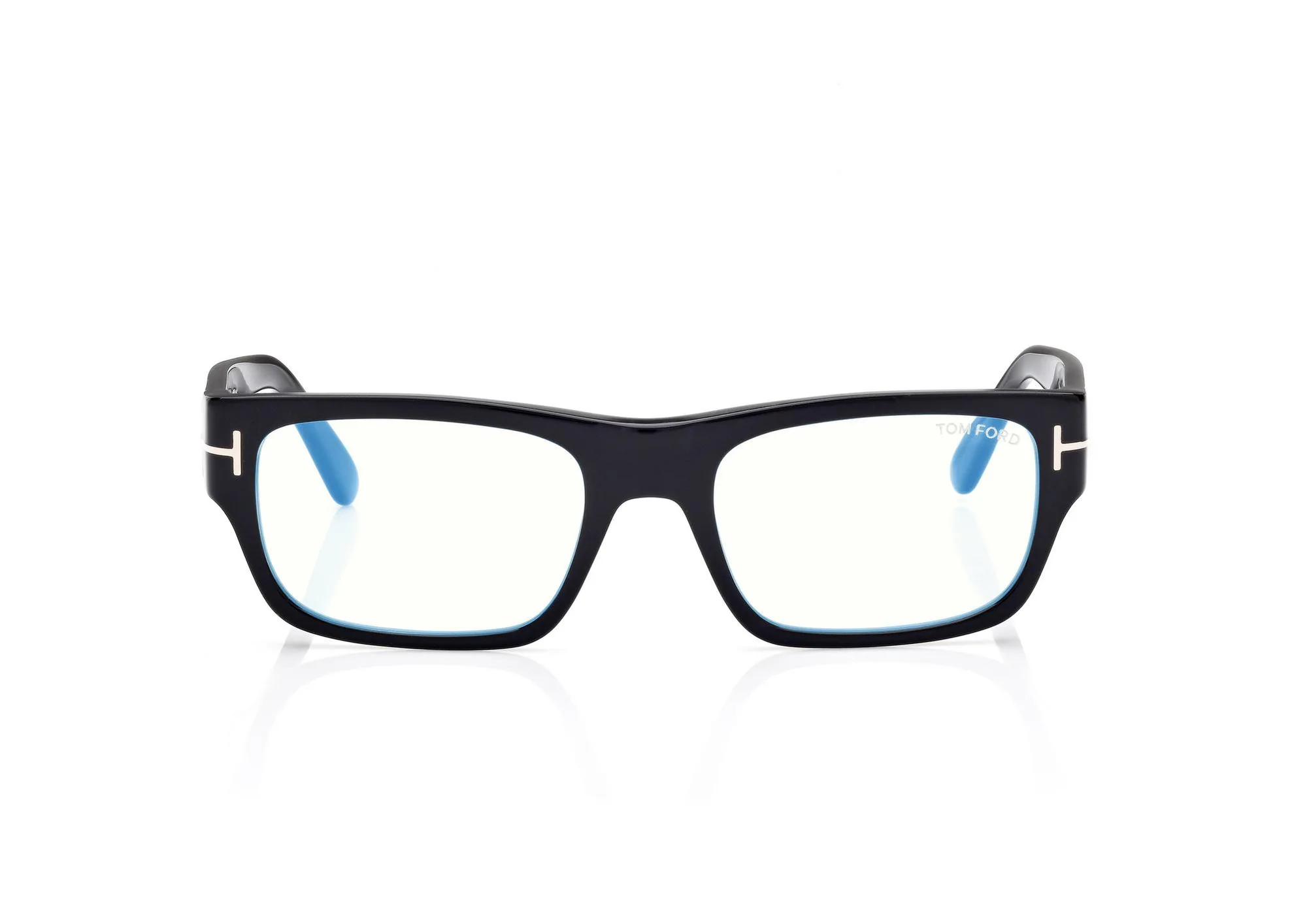 Tom Ford Blue Block Rectangular Opticals FT6034B Black