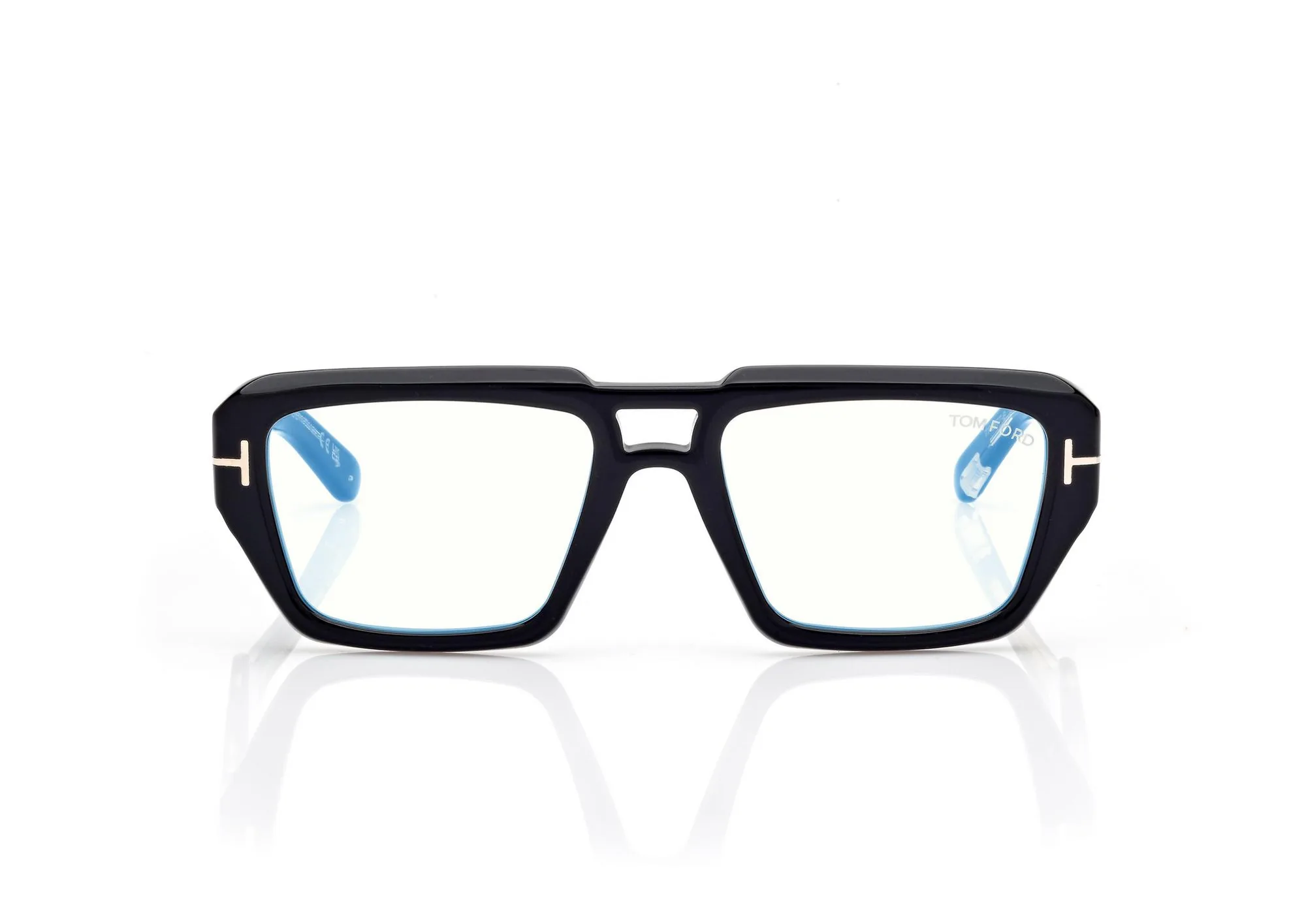 Tom Ford Icon Blue Block Navigator Opticals FT6077B Black