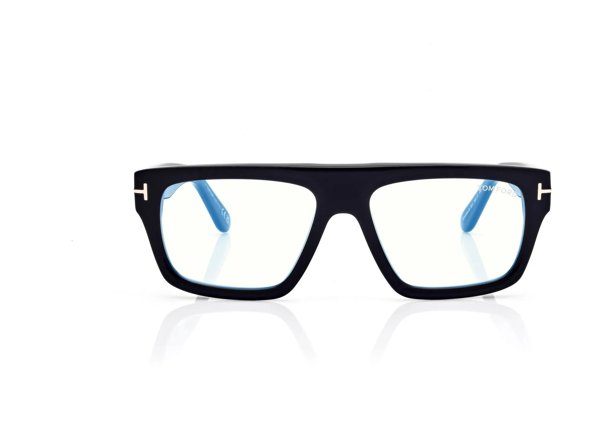 Tom Ford Blue Block Rectangular Opticals FT6084B Black