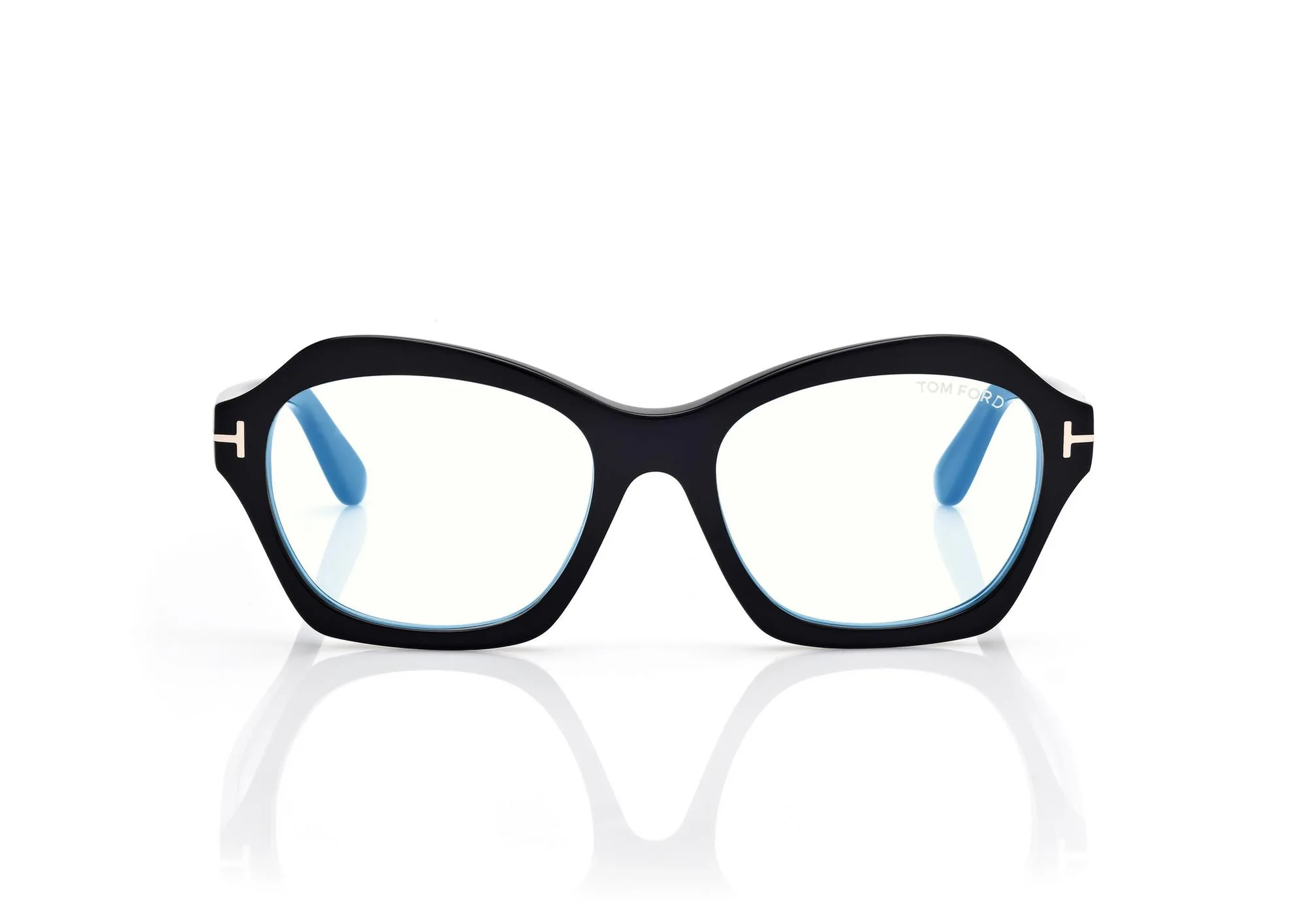 Tom Ford Blue Block Geometric Opticals FT6193B Black
