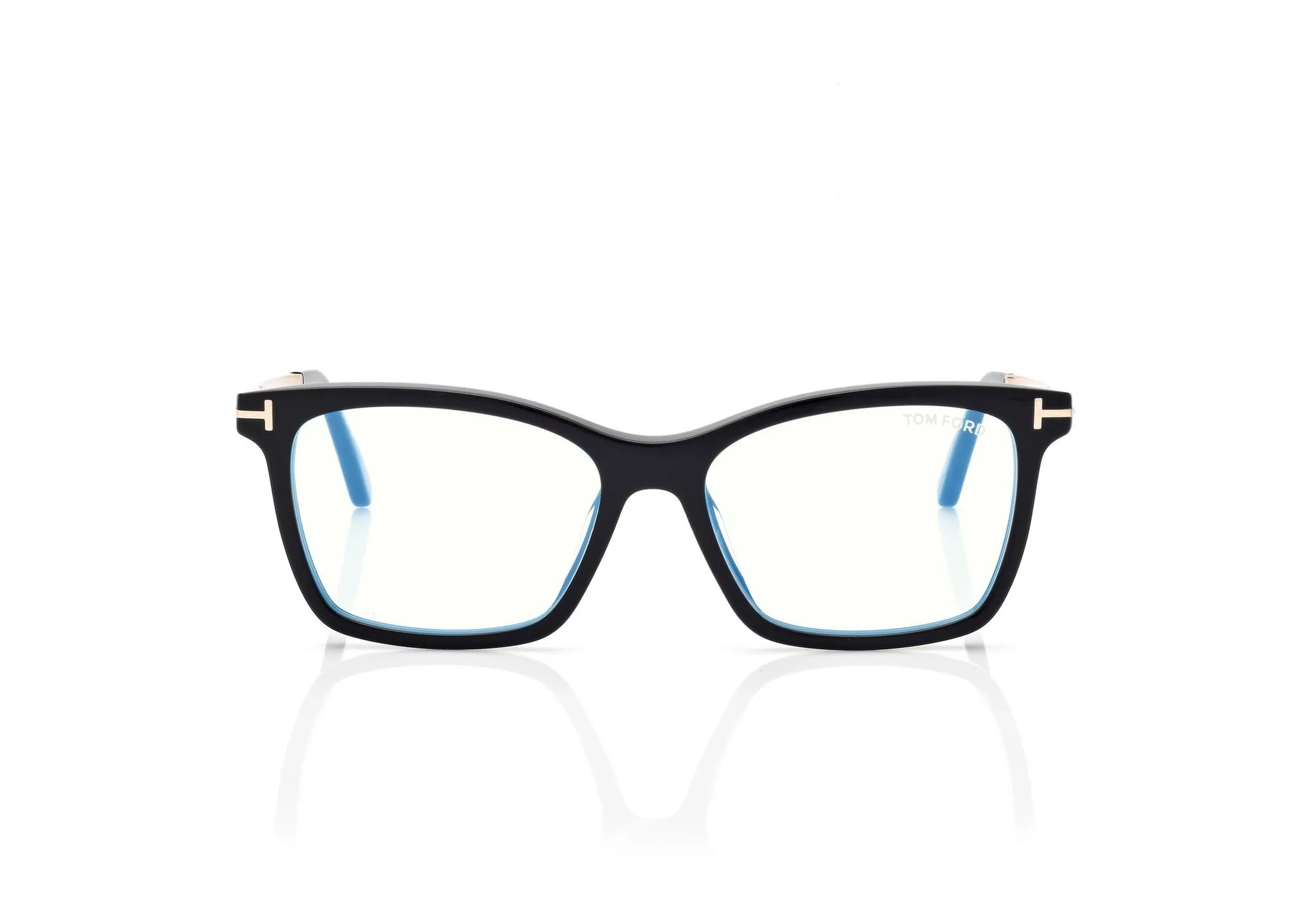 Tom Ford Blue Block Rectangular Opticals FT6194B Black