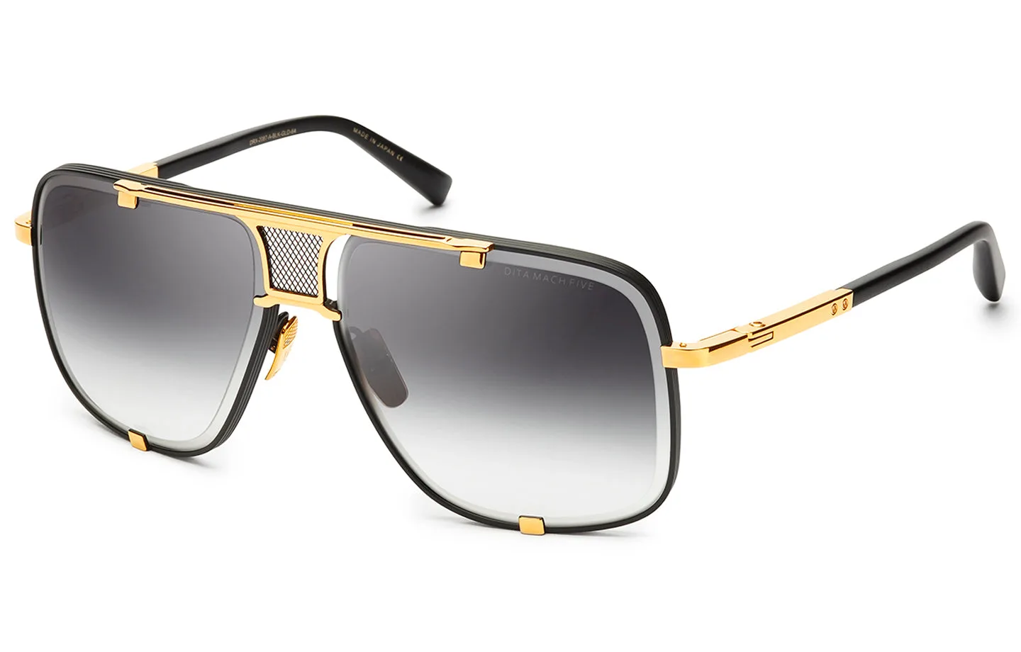 DITA MACH-FIVE Matte Black - Yellow Gold