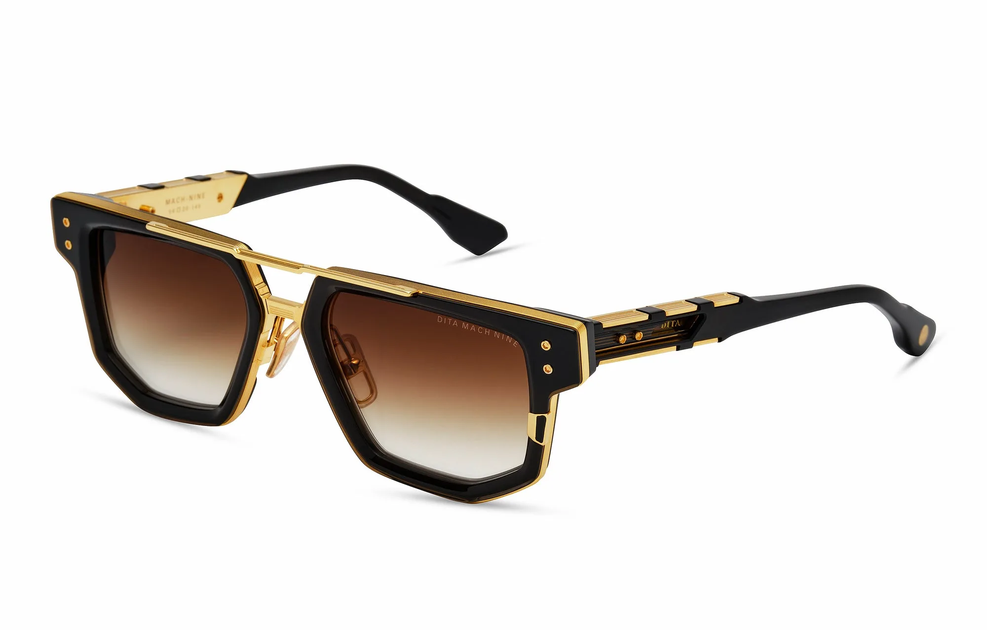 DITA MACH-NINE Black Glass - Yellow Gold