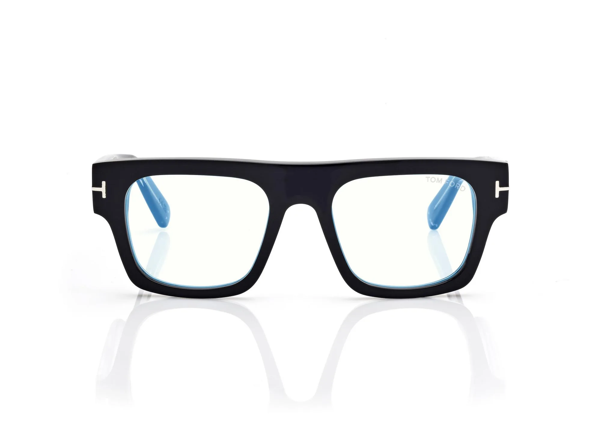 Tom Ford Blue Block Rectangular Opticals FTI5019B Black