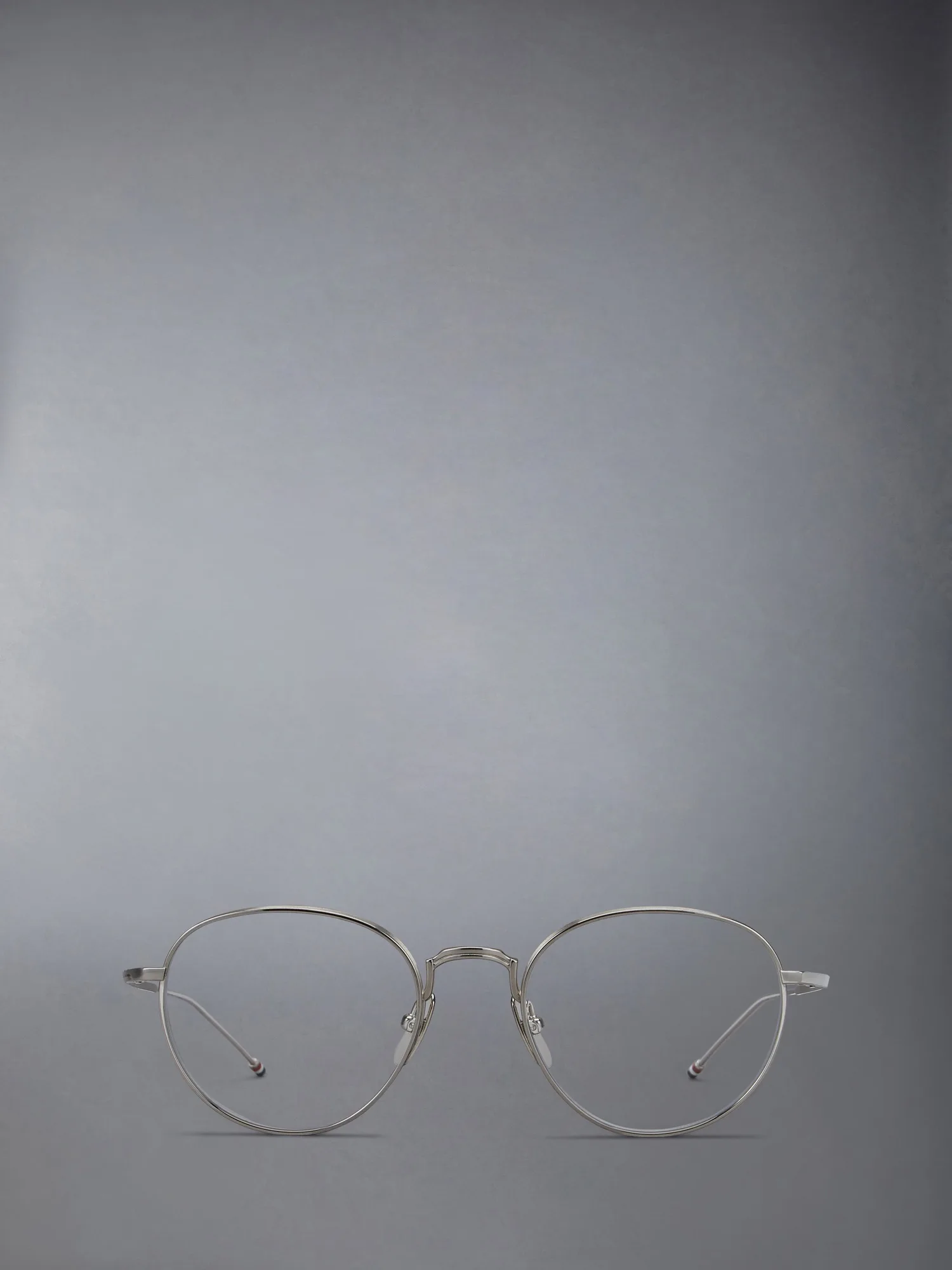 Thom Browne Titanium Round Eyeglasses UEO119A Silver