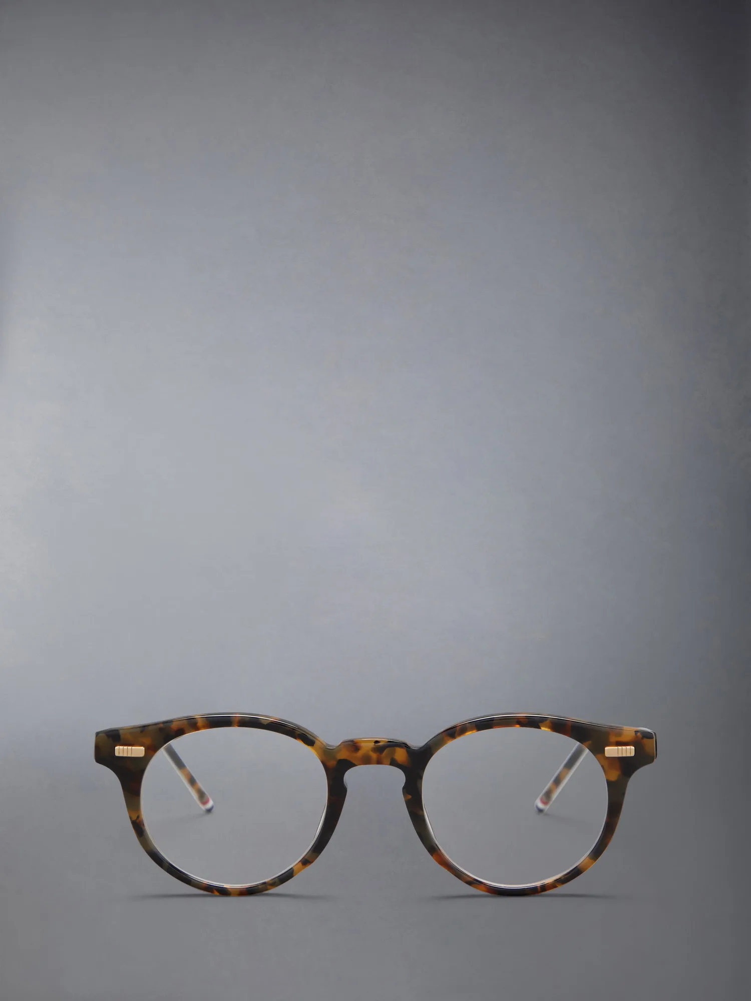 Thom Browne Acetate Round Eyeglasses UEO404A Dark Brown Tortoise