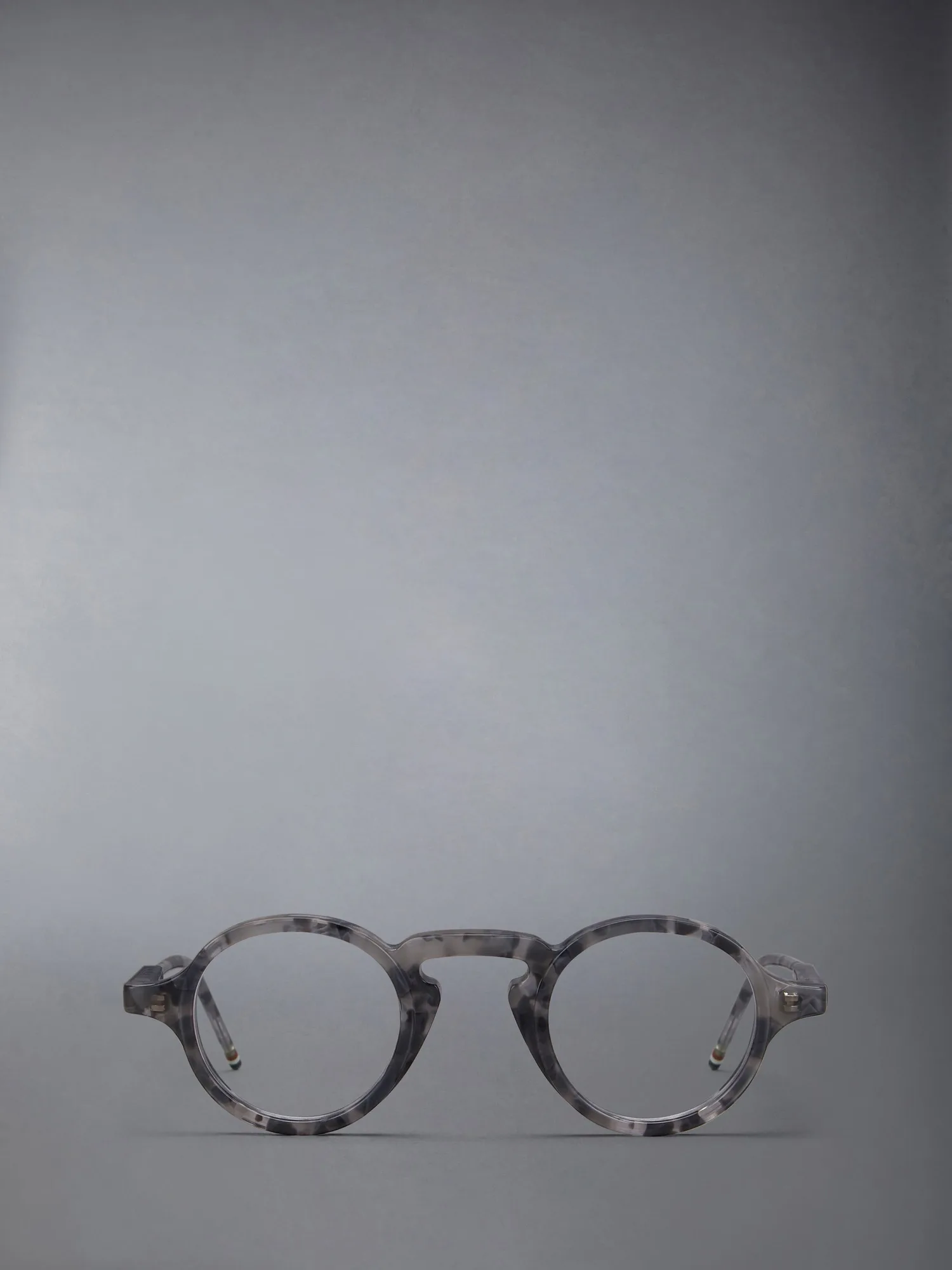 Thom Browne Acetate Round Eyeglasses UEO904A Dark Grey Tortoise