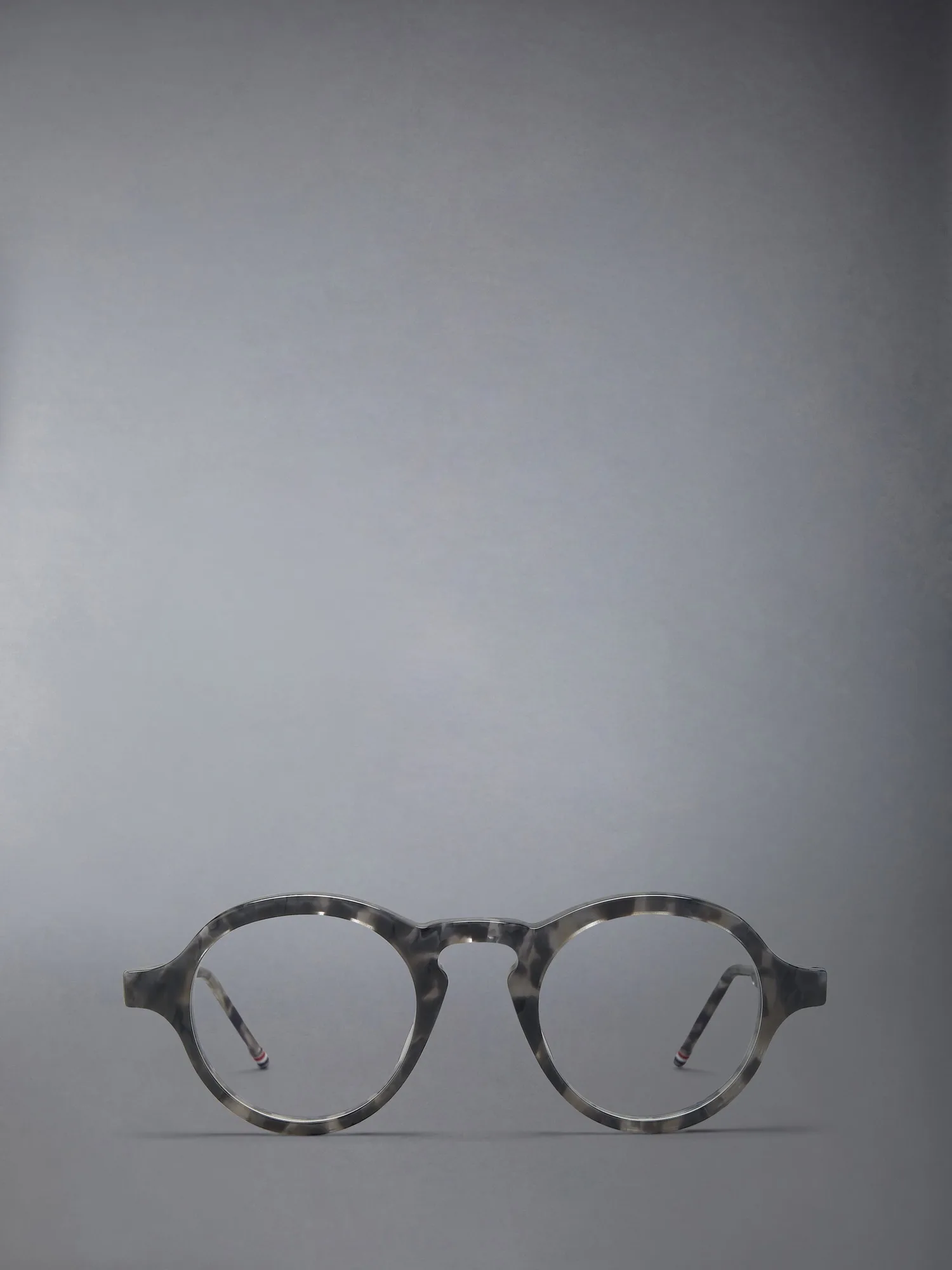 Thom Browne Acetate Round Eyeglasses UEO926A Dark Grey Tortoise