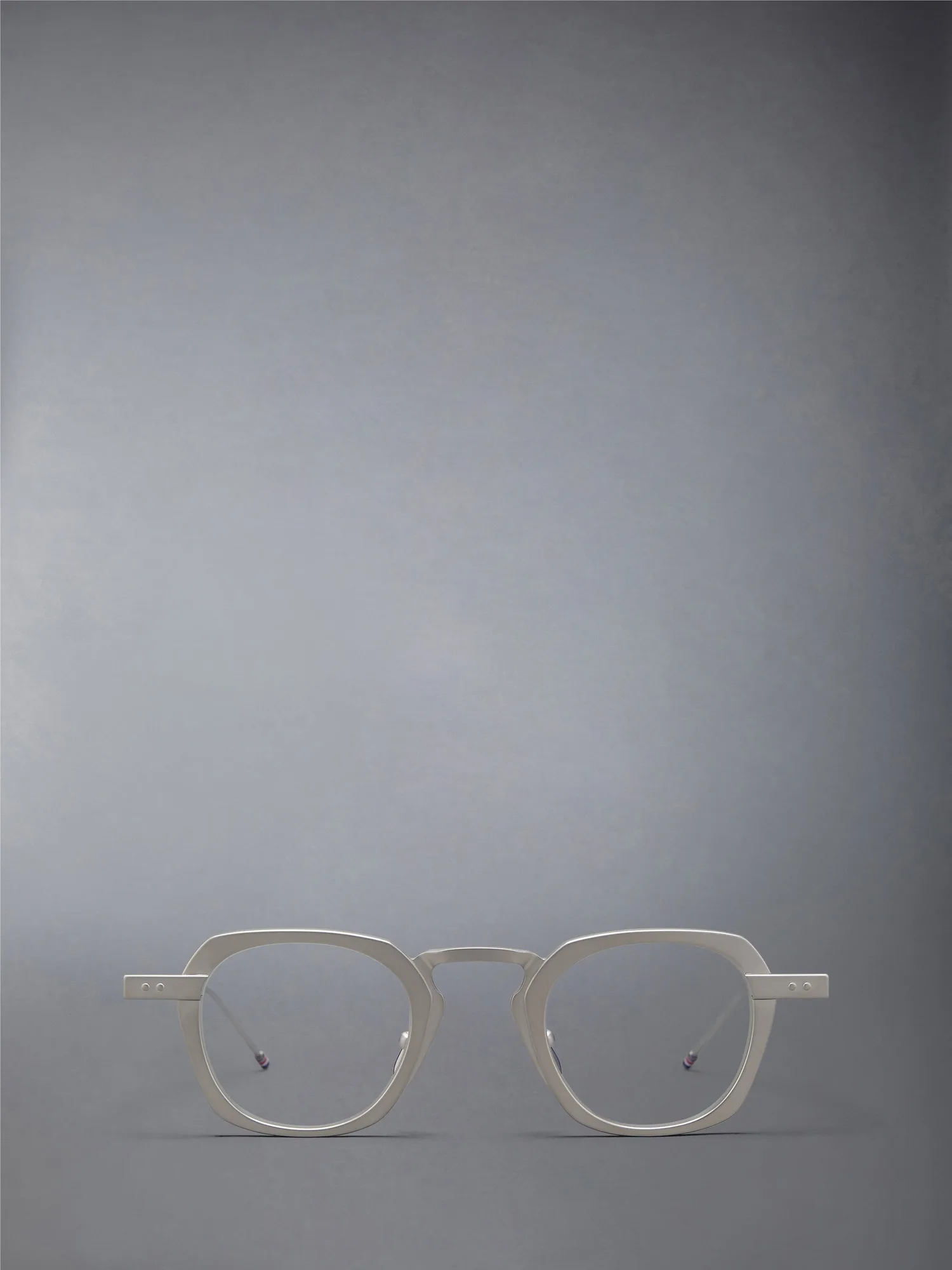 Thom Browne Titanium Square Eyeglasses UEO930A Matte Silver