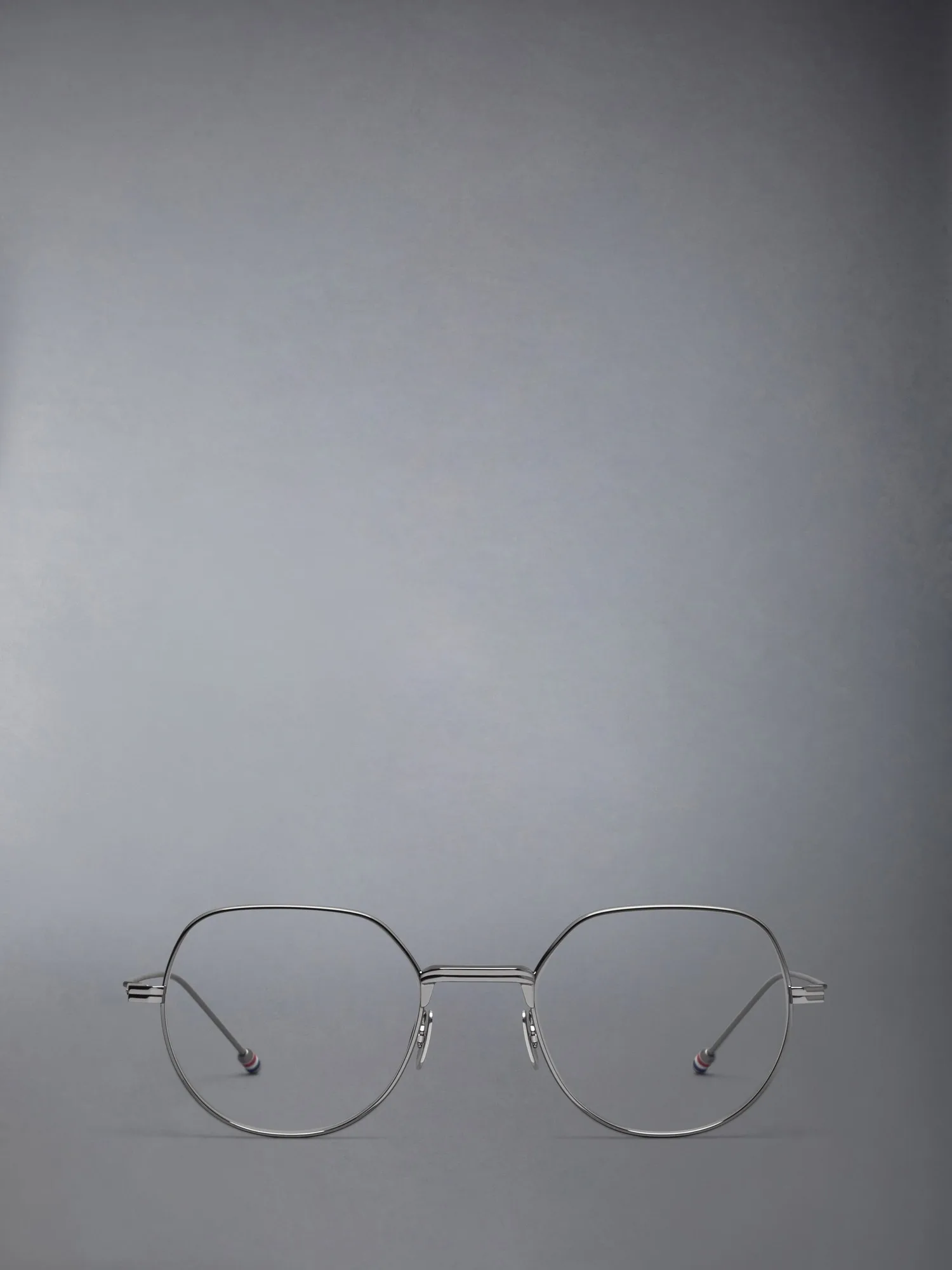 Thom Browne Titanium Round Eyeglasses UEO935A Medium Grey