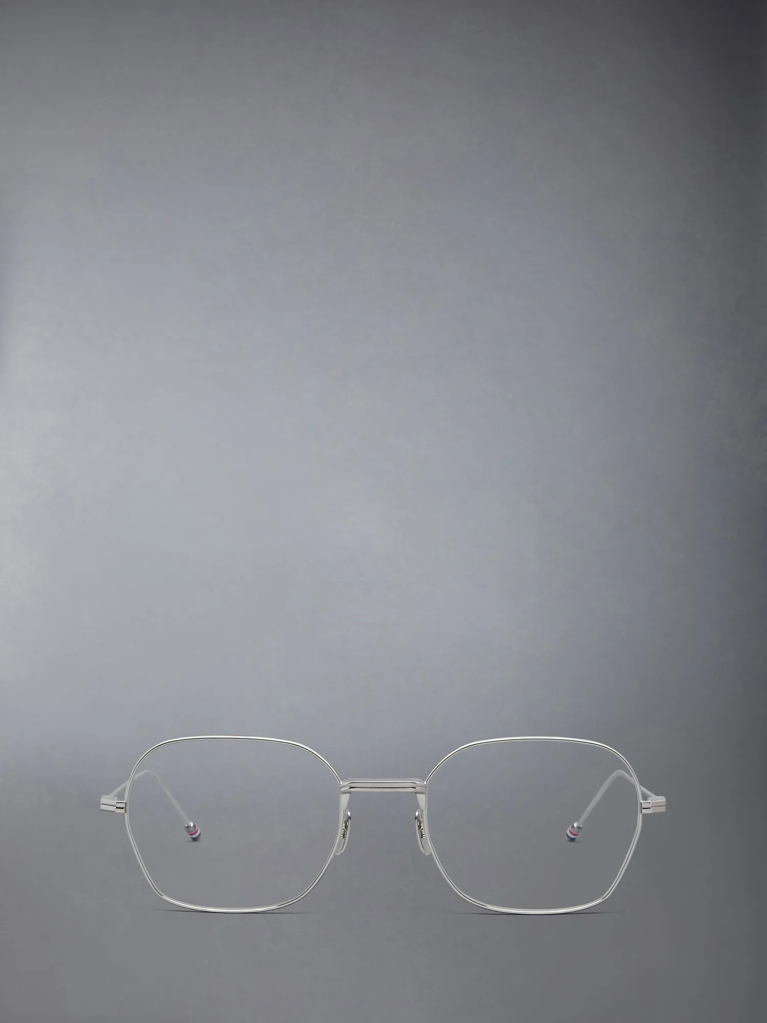 Thom Browne Titanium Rectangular Eyeglasses UEO945A Silver