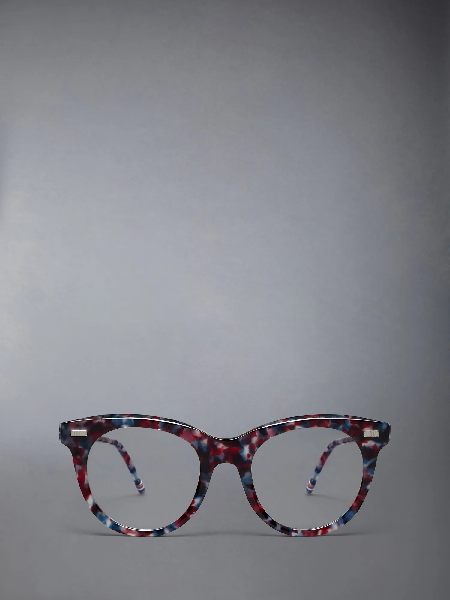 Thom Browne Acetate Cateye Eyeglasses UEO946A Red White Blue Tortoise